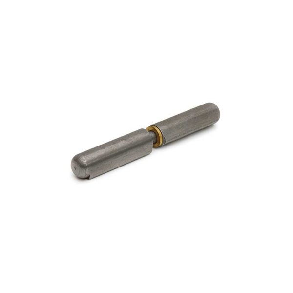 Aanlaspaumelle / stalen pen en messing ring / 040x10 mm / blank staal